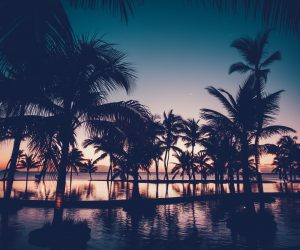 Por do sol na praia